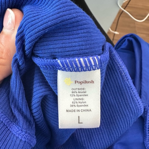 Popilush Shapewear Modal Cutaway Mock Neck Slimming Dress - Picture 4 of 5